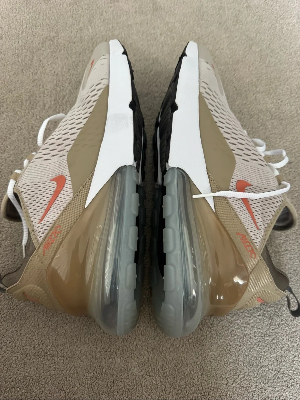 Nike Air Max 270 Cream Men's Running Shoe Size 14
